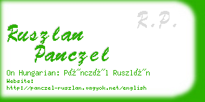 ruszlan panczel business card